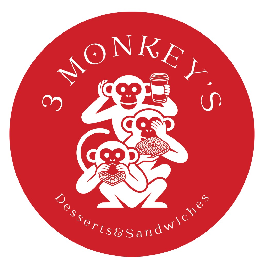 3 Monkey's Desserts & Sandwiches logosu